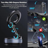 Support Téléphone Magnétique 360° Pliable Shopellox – Fixation Puissante Sans Résidu (Noir)