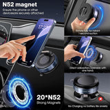 Support Téléphone Magnétique 360° Pliable Shopellox – Fixation Puissante Sans Résidu (Noir)