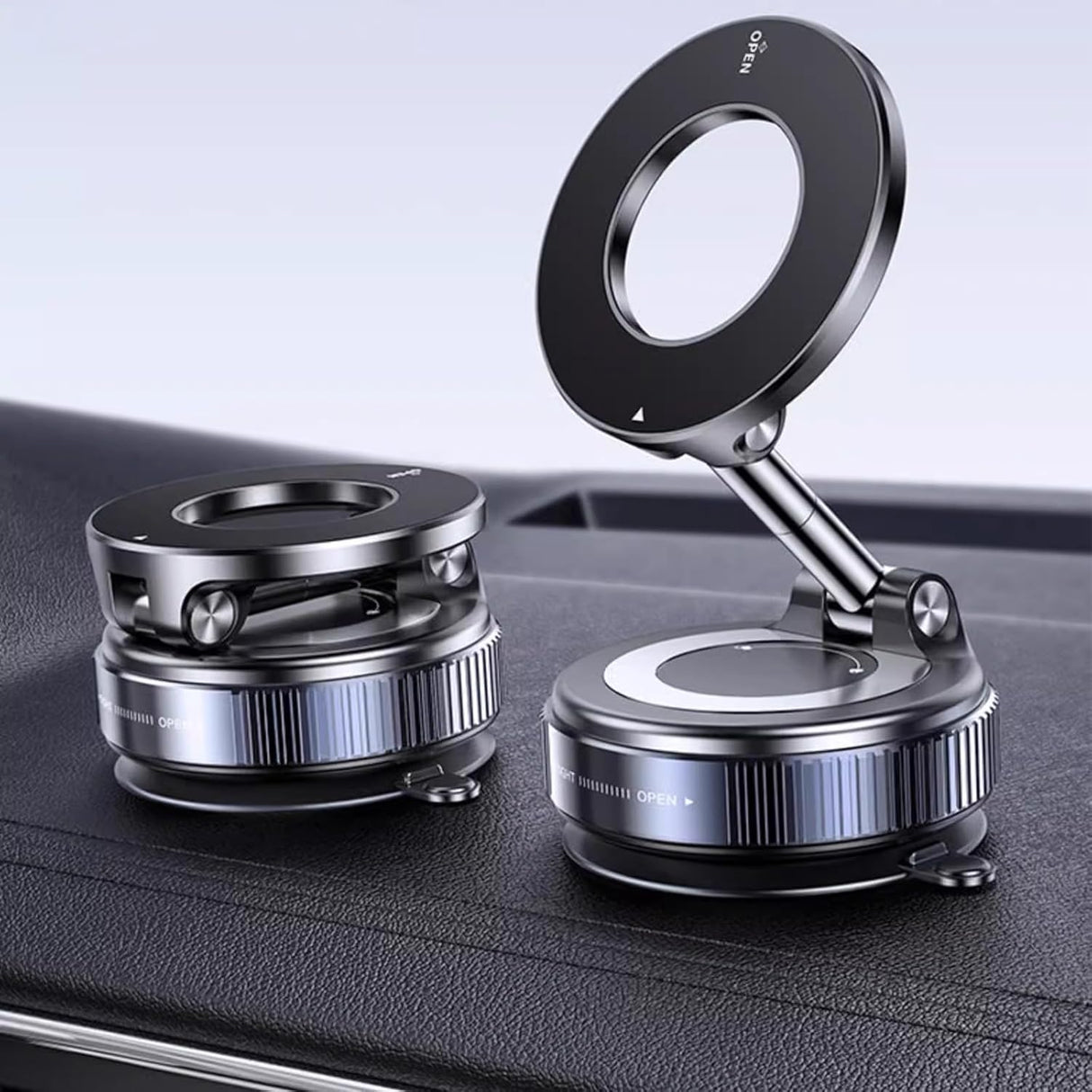 Support Téléphone Magnétique 360° Pliable Shopellox – Fixation Puissante Sans Résidu (Noir)