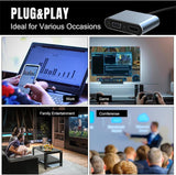 Adaptateur USB-C vers HDMI 4K, VGA, USB 3.0 et Charge PD 87W