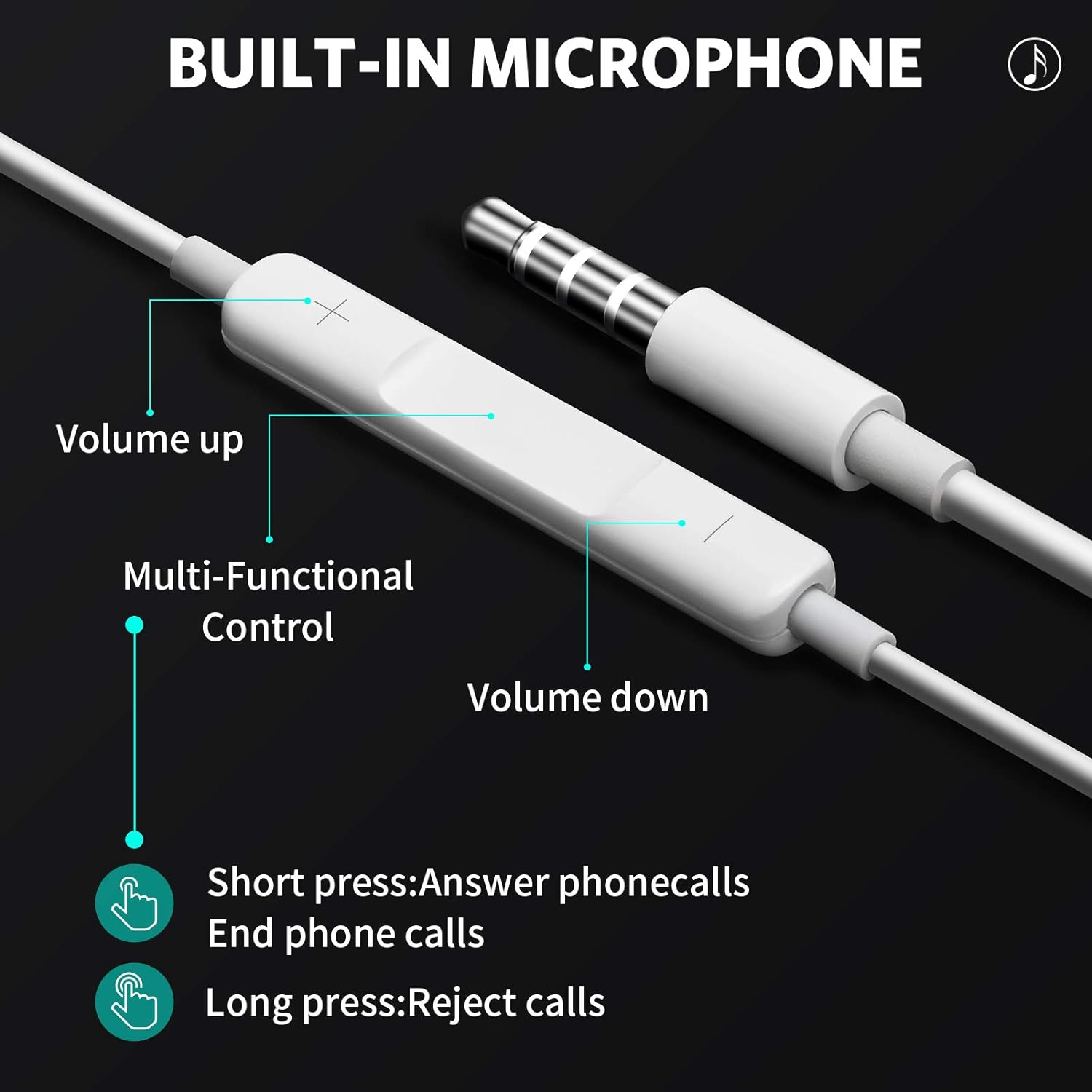 Écouteurs filaires Plustar : Son HD, Isolation du bruit, Basses profondes