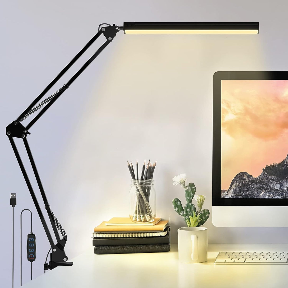 Lampe de Bureau LED – Éclairage Ergonomique et Réglable pour Bureau