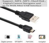 Câble Mini USB V3 – 5 Broches – Compatible PS3, Appareils Photo, Disques Durs Externes, Lecteurs de Cartes