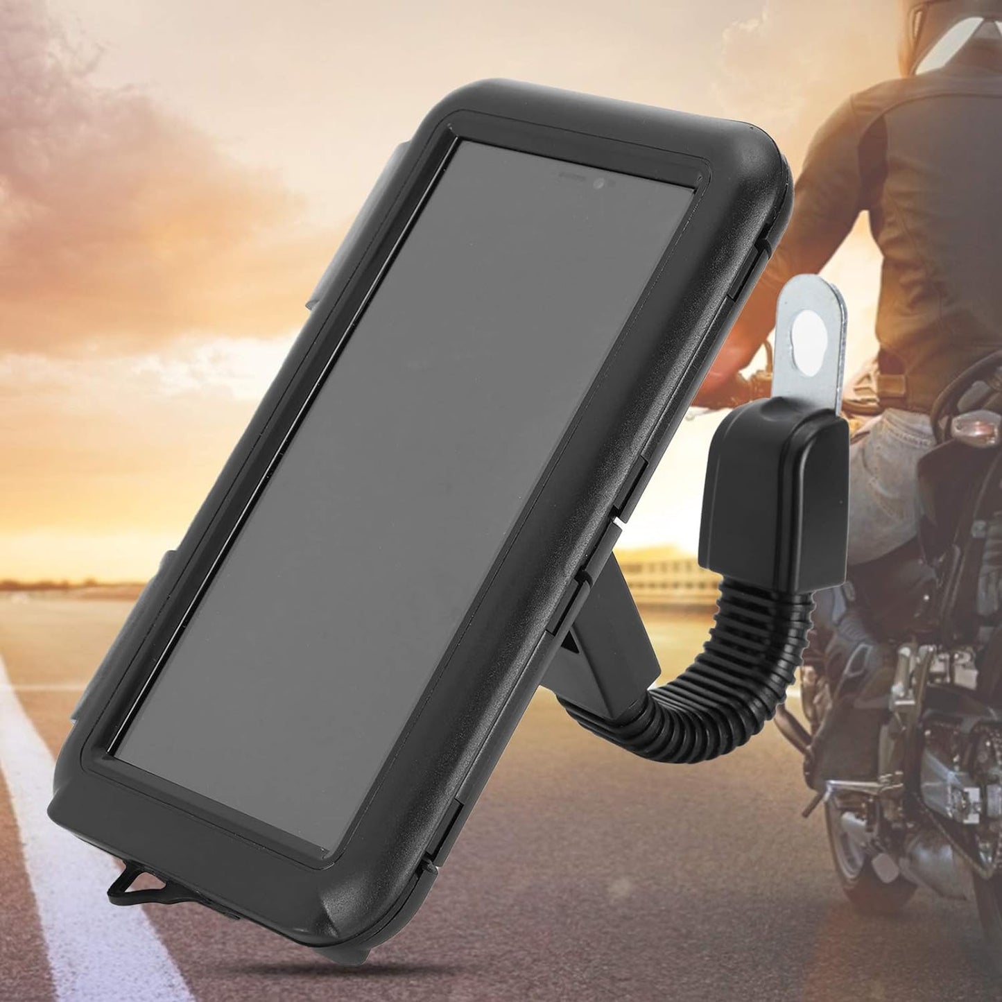 Support Smartphone Moto, Sac Étanche Vélo pour Mobiles 4.7‑6.8 pouces