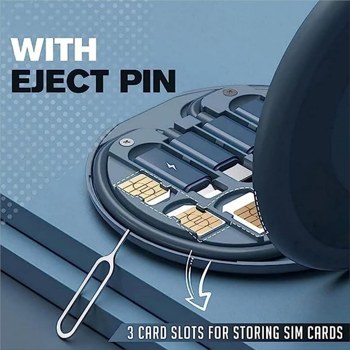 Kit Câble USB 60W Tout-en-Un avec Support & Range SIM