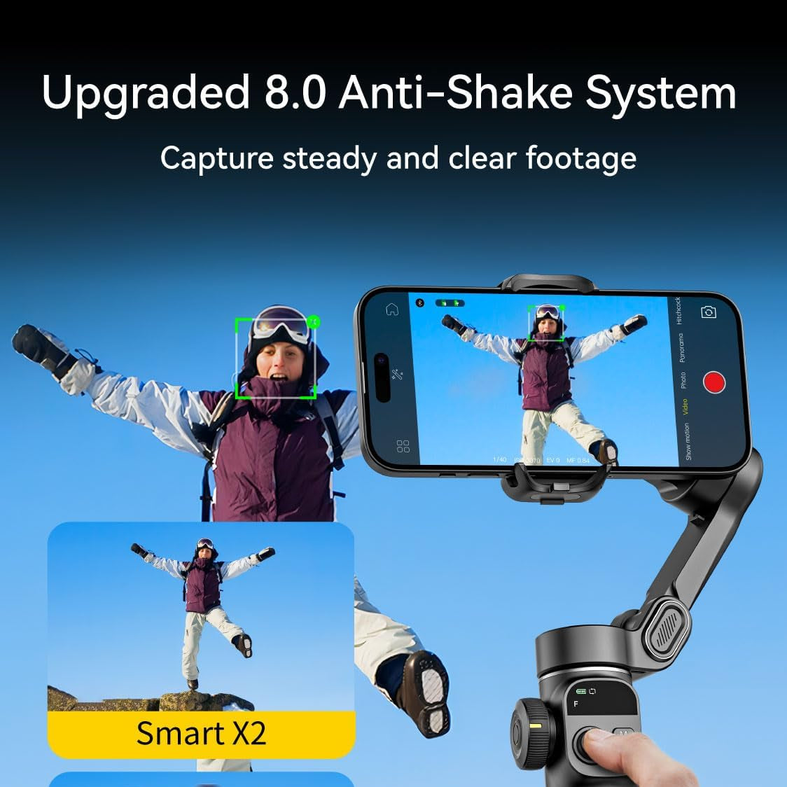 Aochuan Smart X2 Stabilisateur Smartphone 3 Axes avec Suivi IA