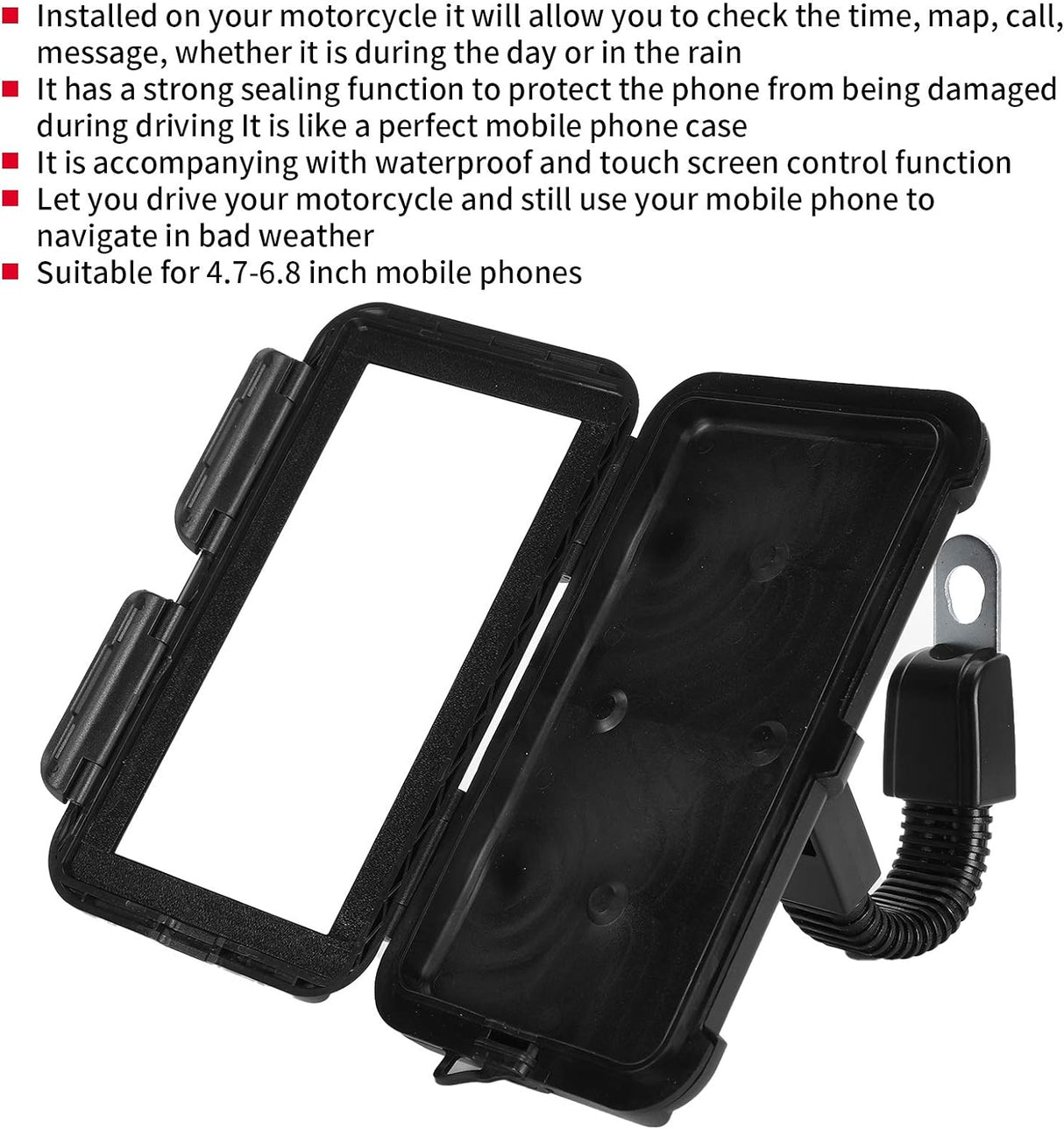 Support téléphone universel 360° étanche pour moto