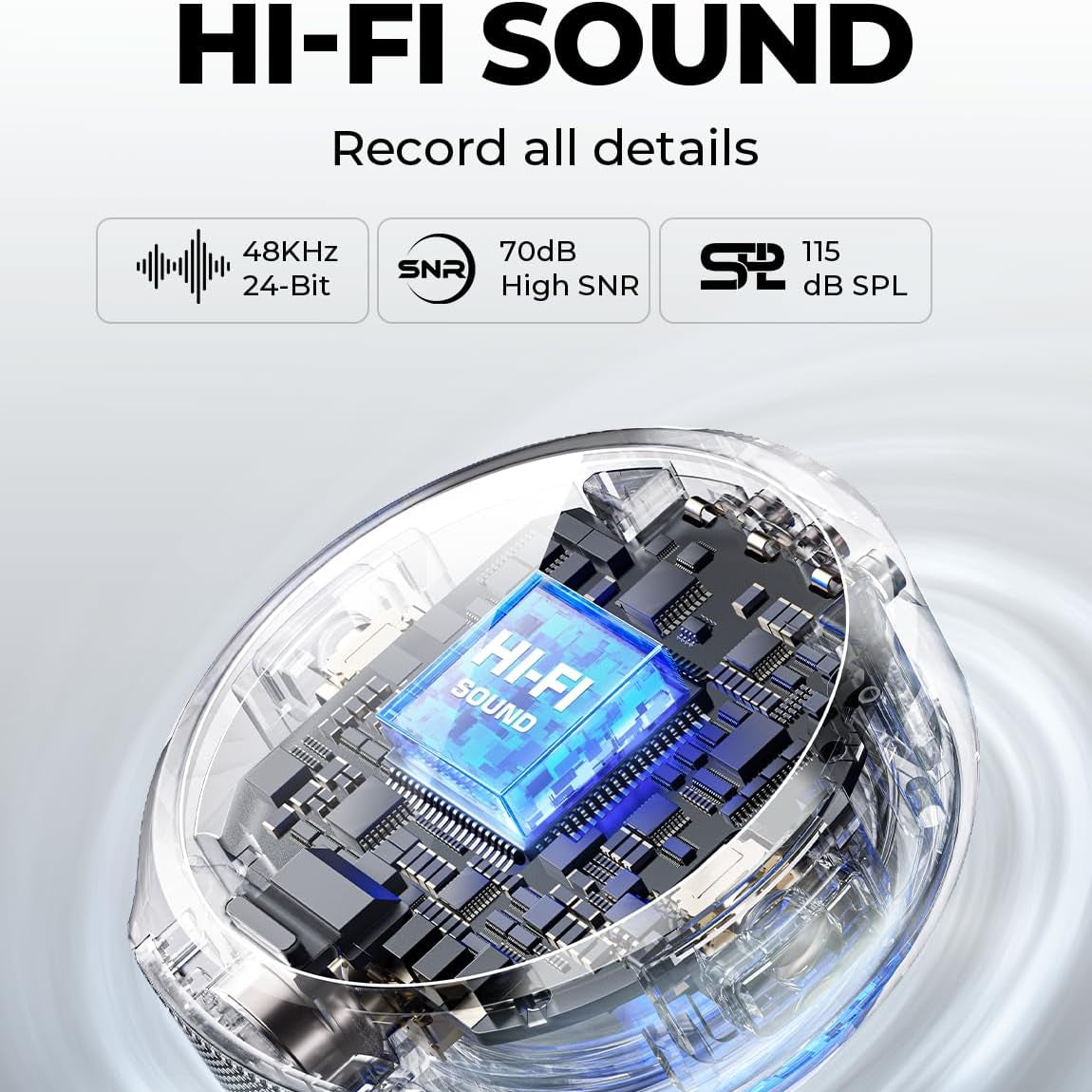 Microphone Cravate Sans Fil Hollyland Lark M2 Combo – Compatible Caméra, iPhone, Android, PC – Portée 300m, Son HD 48kHz, Autonomie 30H