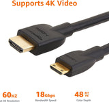 Câble Mini HDMI vers HDMI 1.5m Full HD 1080p