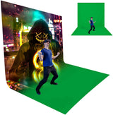 Kit Studio Photo Pro avec 3 Fonds (Vert, Rouge, Bleu) + Support 3x3M – Toile de Fond 3x6M