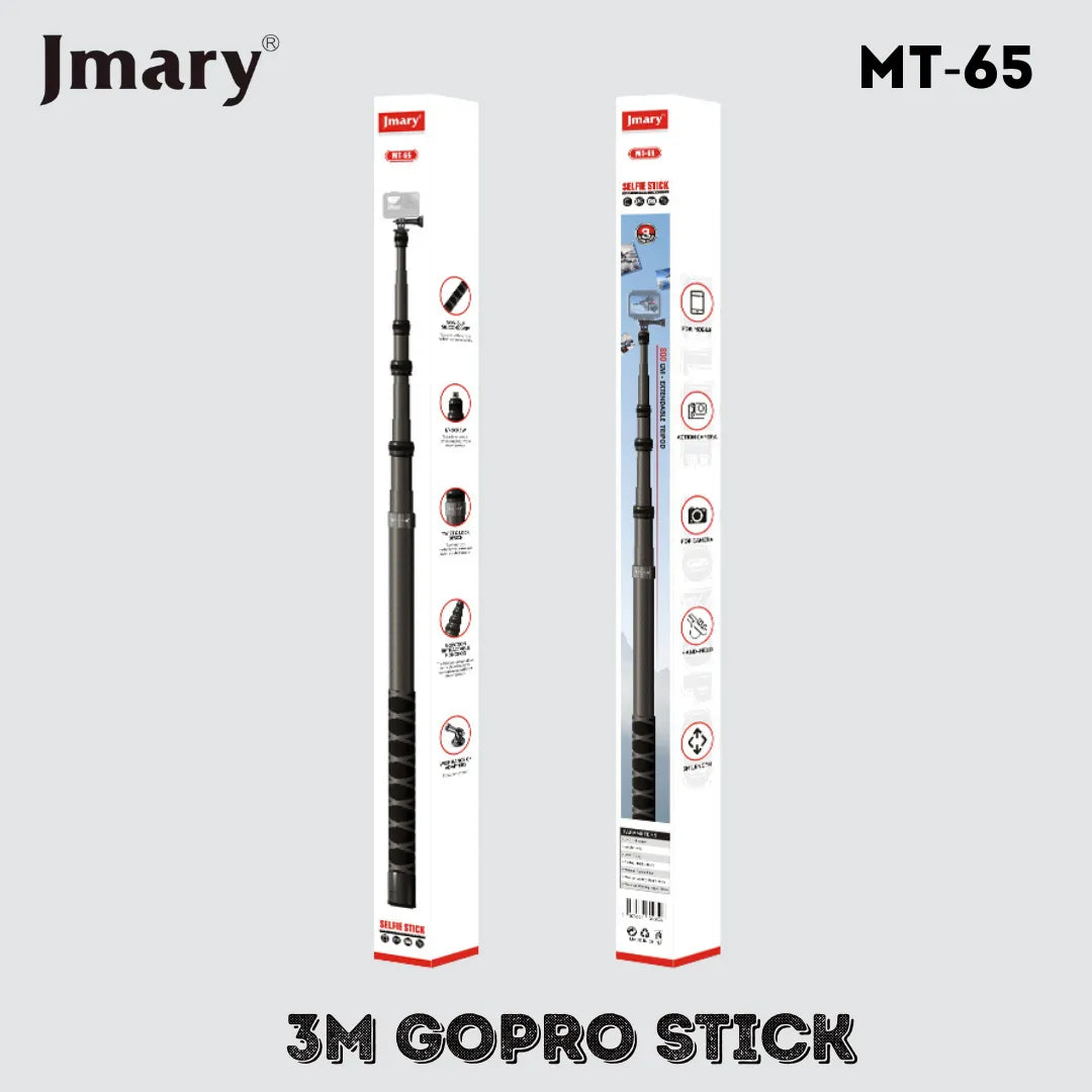 Perche Télescopique 3 m Fibre de Carbone Jmary MT-65