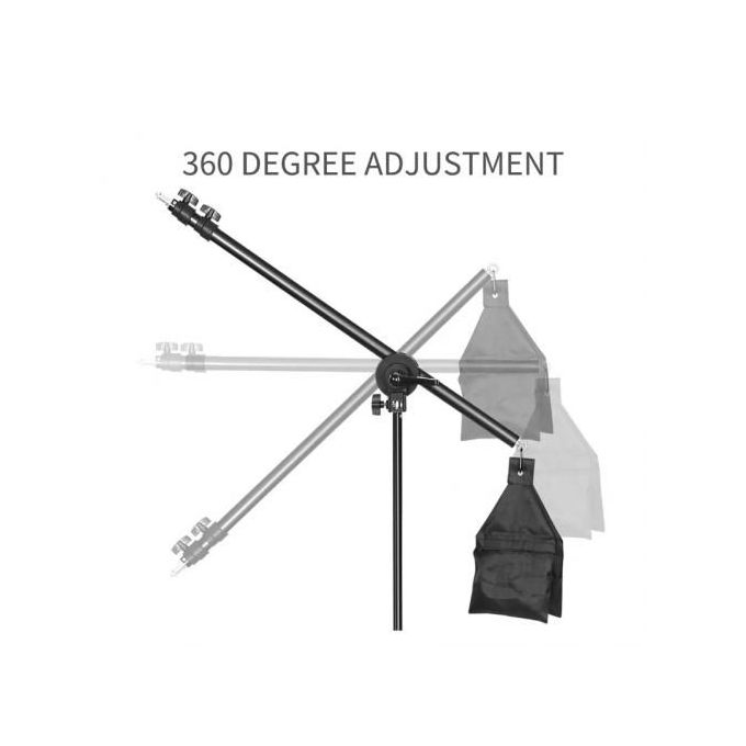 K&F Concept Pied D'Éclairage 220cm Support Studio Trépied Photo Réglable Charge 4kg Pour Softbox Lumière Ring Light