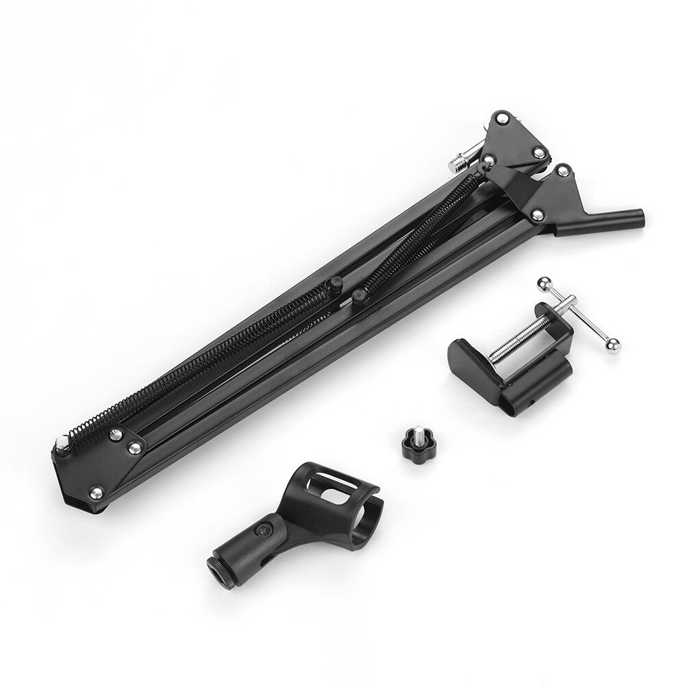 Support Microphone Réglable en Métal avec Pince de Table