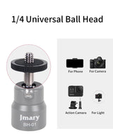 Bras d’extension universel MT-21 avec pince 1/4" pour bureau et trépied