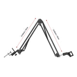 Support Microphone Réglable en Métal avec Pince de Table