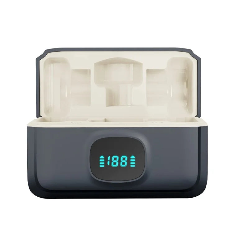 2 Microphones Lavalier Sans Fil Magnétique, Réduction Intelligente du Bruit 2.4G