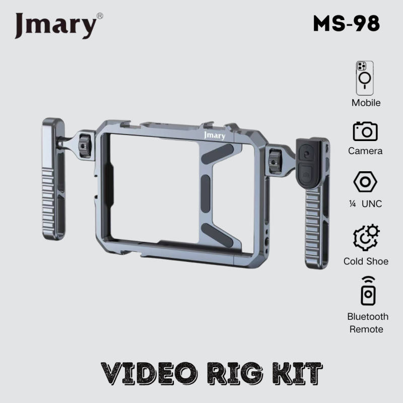 Support Rig Vidéo Jmary MS-98 pour Smartphone avec Poignées