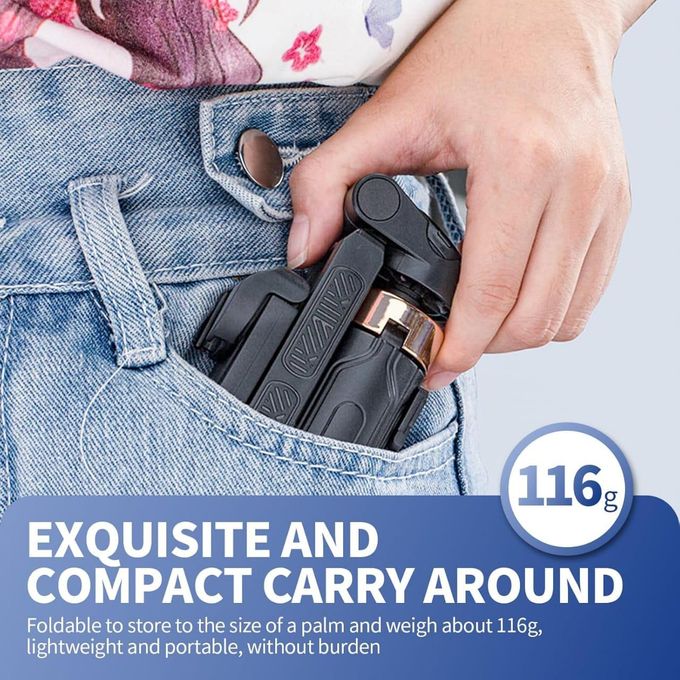 Perche à Selfie 3-en-1 JC-25 avec Trépied, Rotation 360° & Télécommande Bluetooth