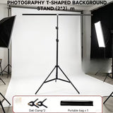 Support de Fond Photo en T Métal 2 × 2 m