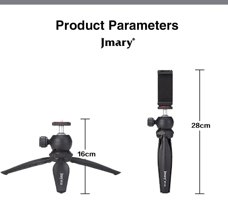 Mini Trépied MT-20 Compact 14 cm avec Rotule 1/4"