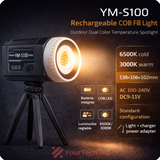 Lumière Photo Portative YM-S100 LED RGB \ Bicolore COB 3200K–6500K