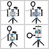 Kit Vidéo 4 en 1 PULUZ avec Ring Light, Microphone et Trépied