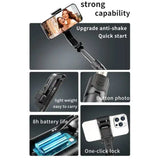 1 AXIS Stabilisateur Téléphone C06 avec Trépied et Perche Selfie 360°