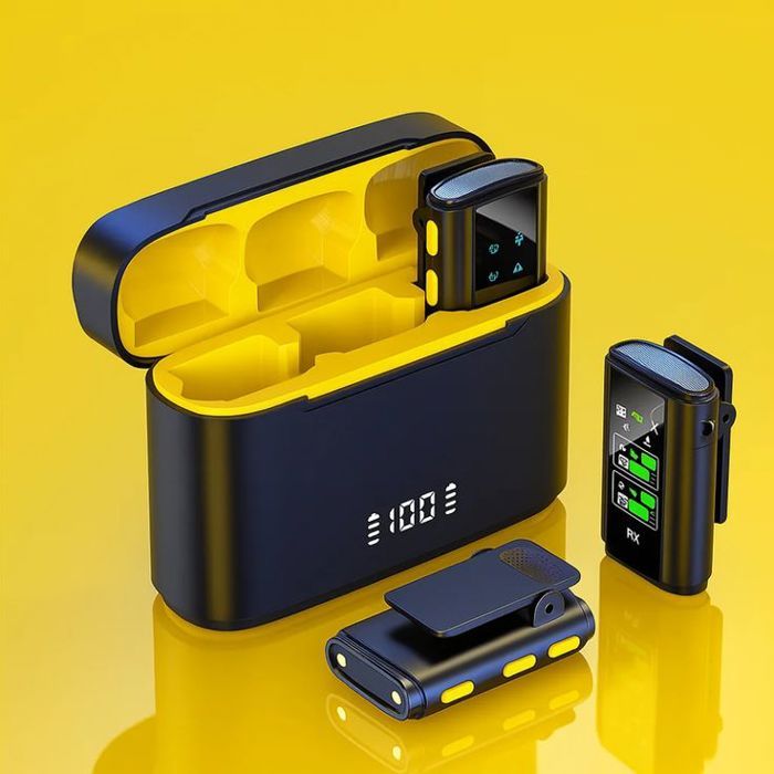 Micro Sans Fil SX28 – 2 Micros + Récepteur 3-en-1 Type-C Lightning Jack