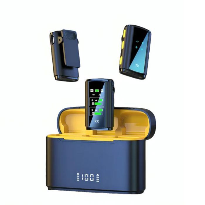 Micro Sans Fil SX28 – 2 Micros + Récepteur 3-en-1 Type-C Lightning Jack