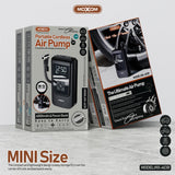 Pompe à Air Portable et Gonfleur Multifonction MOXOM MX-AC01 avec Power Bank 4000mAh, Écran LCD et Lampe de Poche - Idéal pour Voitures et Urgences