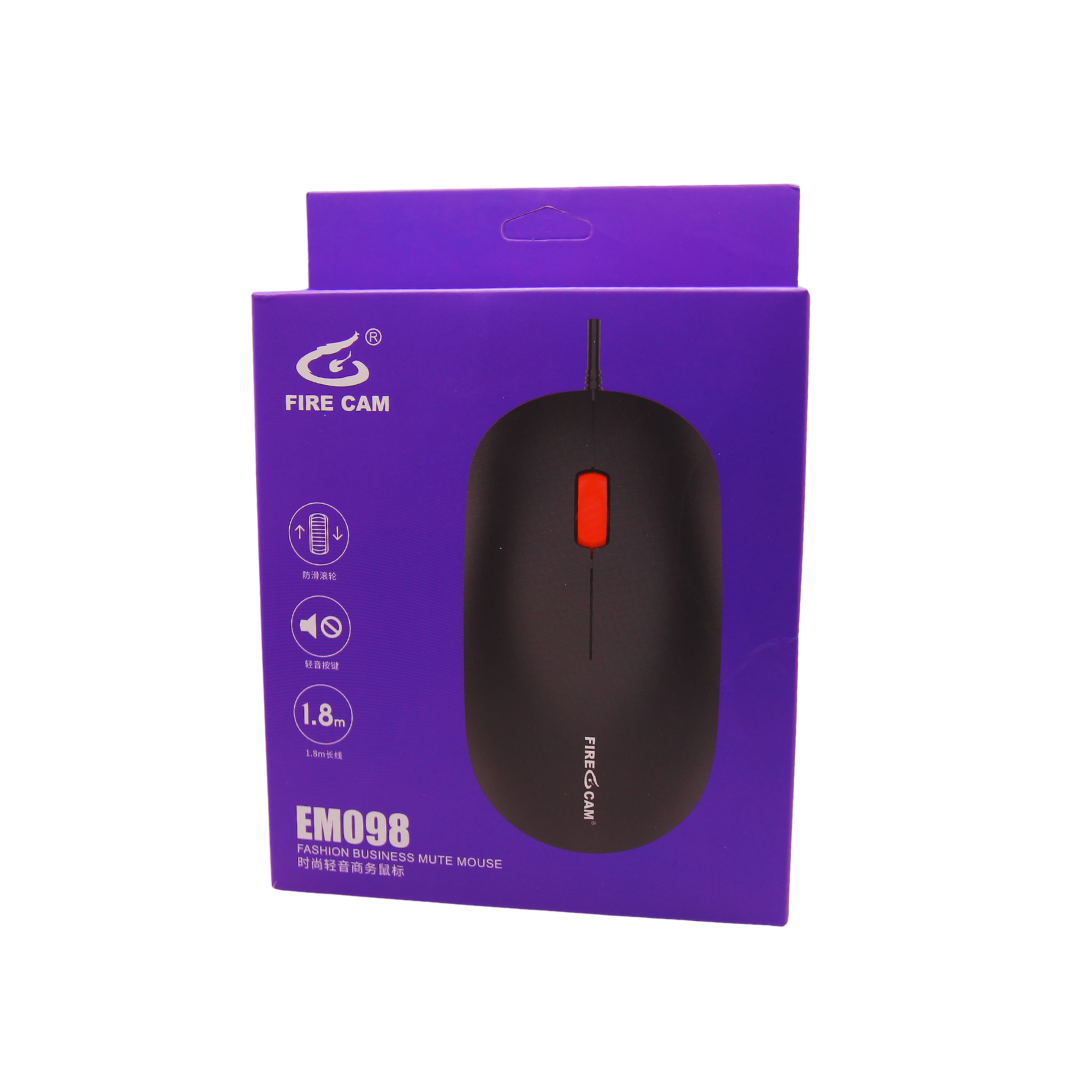 Souris FIRE CAM EM098 - Souris Silencieuse avec Molette Antidérapante