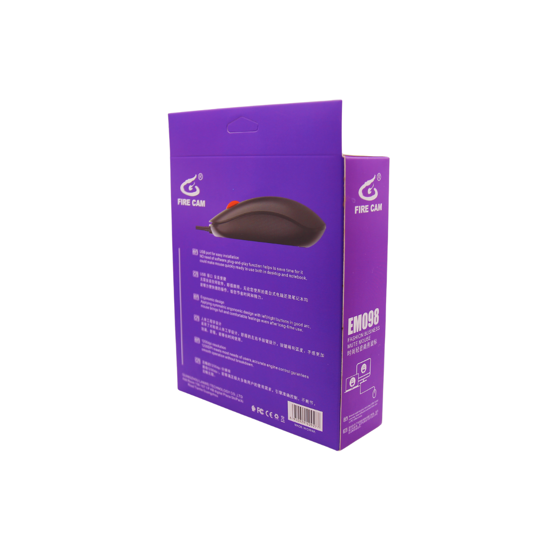 Souris FIRE CAM EM098 - Souris Silencieuse avec Molette Antidérapante