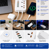Multiprise 3 Prises + USB & USB-C 20W Charge Rapide Sécurisée
