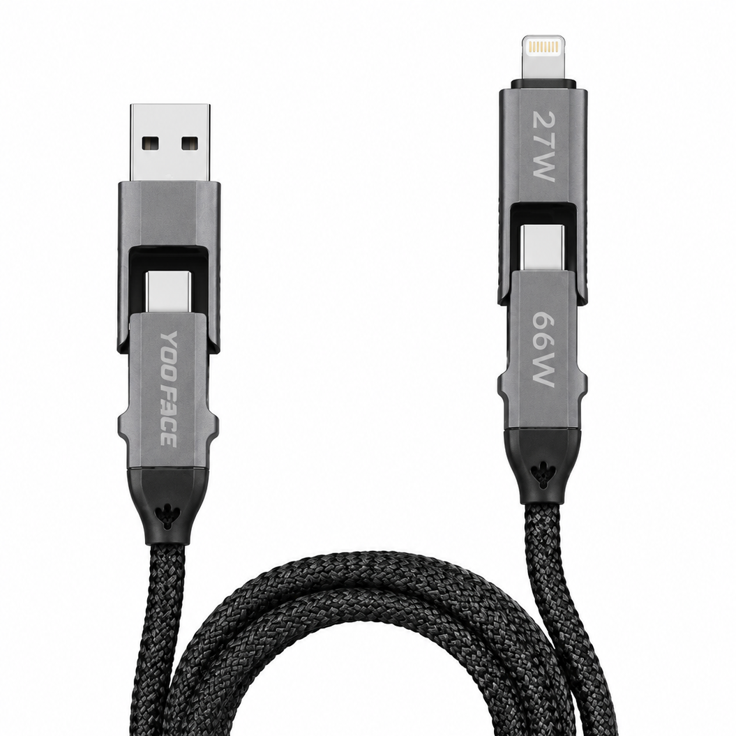 Câble Charge Rapide 4 en 1 CB14 100W Type-C Lightning USB