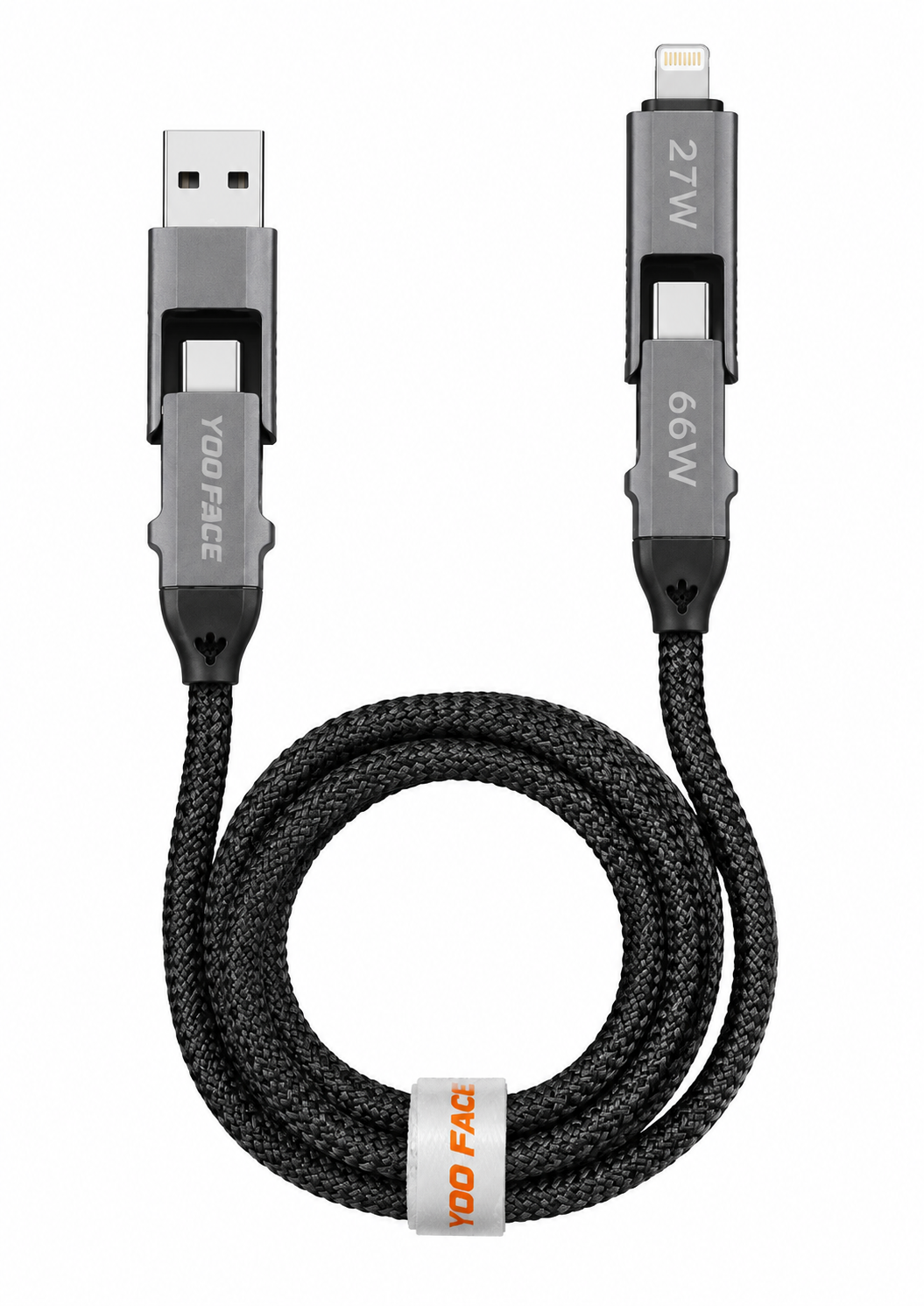 Câble Charge Rapide 4 en 1 CB14 100W Type-C Lightning USB