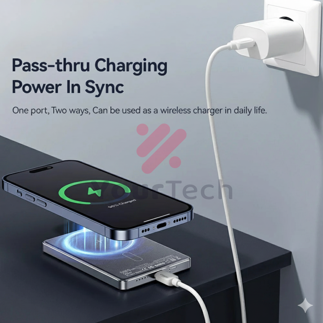 Power Bank Sans Fil Magnétique YOO FACE 5000mAh PD 20W PB-20