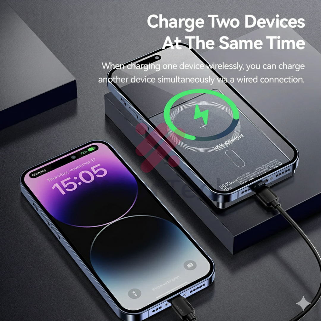 Power Bank Sans Fil Magnétique YOO FACE 5000mAh PD 20W PB-20