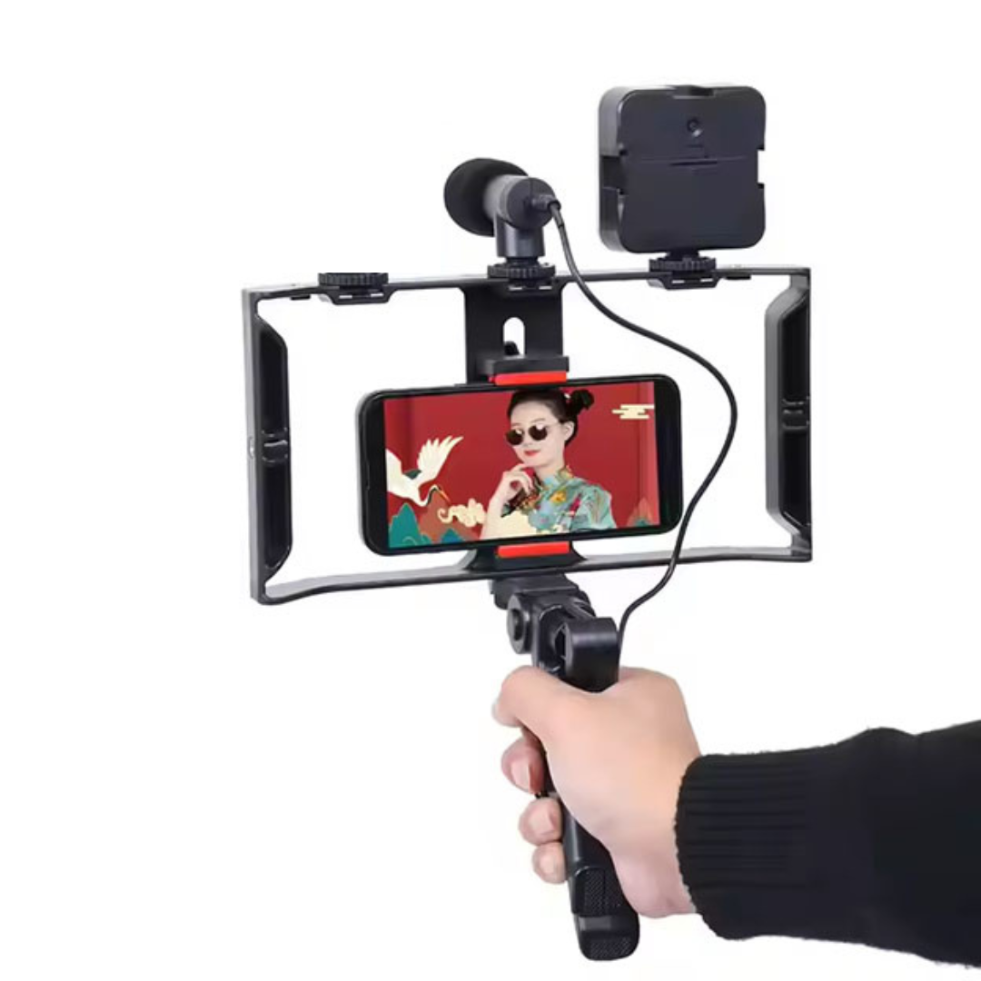 Kit Vlog Vidéo AY-49X avec Trépied, Micro et LED