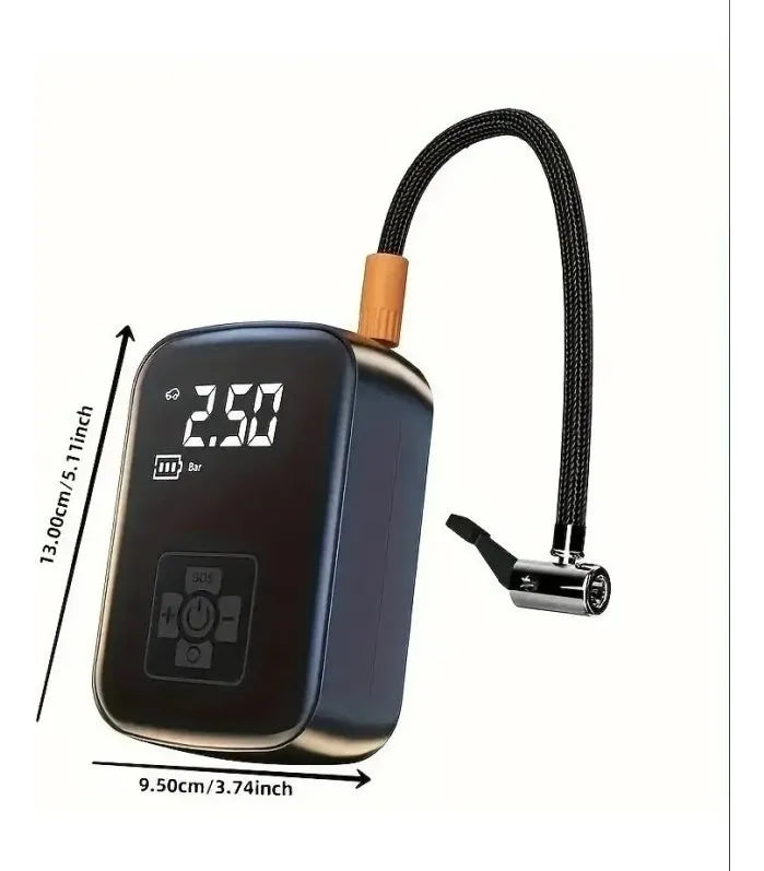Gonfleur Portable sans Fil 10,3 bar – Compresseur Rechargeable 3600mAh pour Voiture et Vélo
