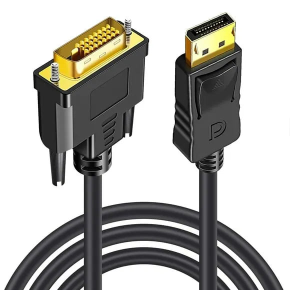 Câble DisplayPort vers DVI 1,8m - Adaptateur Mâle à Mâle Haute Qualité