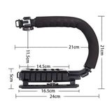 Kit Stabilisateur Vidéo en Forme de C avec Micro, Lumière LED et Support Téléphone – Idéal pour Vlogging & Tournage