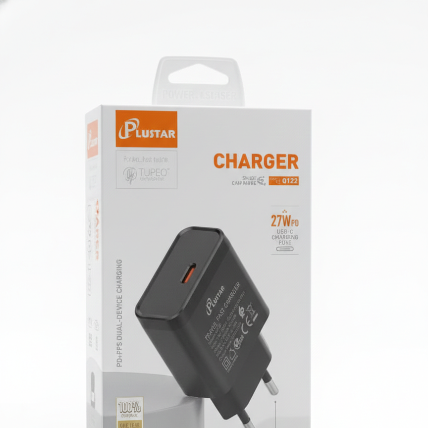 Chargeur Rapide Plustar Q122 avec Port USB-C 27W PD