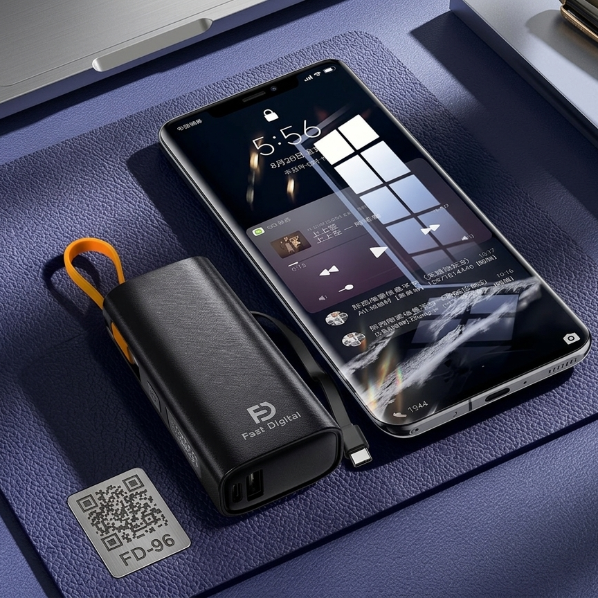 Power Bank FD-96 5000mAh 22.5W avec cable 4 en 1