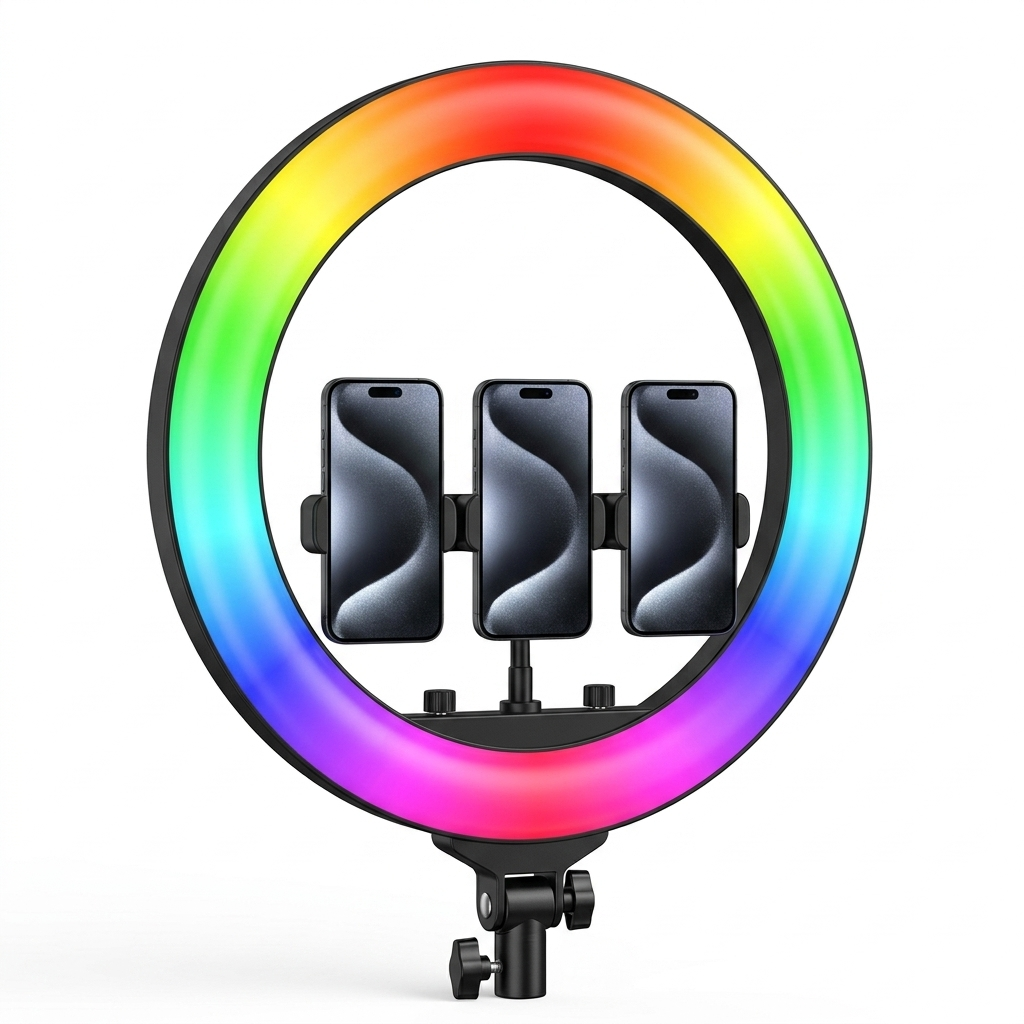 Ring Light MJ18 44cm avec Trépied 2m – Éclairage Pro LED