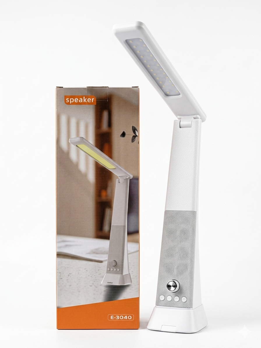 Lampe Bluetooth LED E-3040 Haut-Parleur Veilleuse 2400mAh