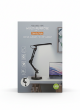 Lampe de Bureau LED Multi-usage Style Nordique avec Pince et Socle