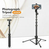 Trépied Selfie Stick Métal AZ-990 200cm avec Télécommande