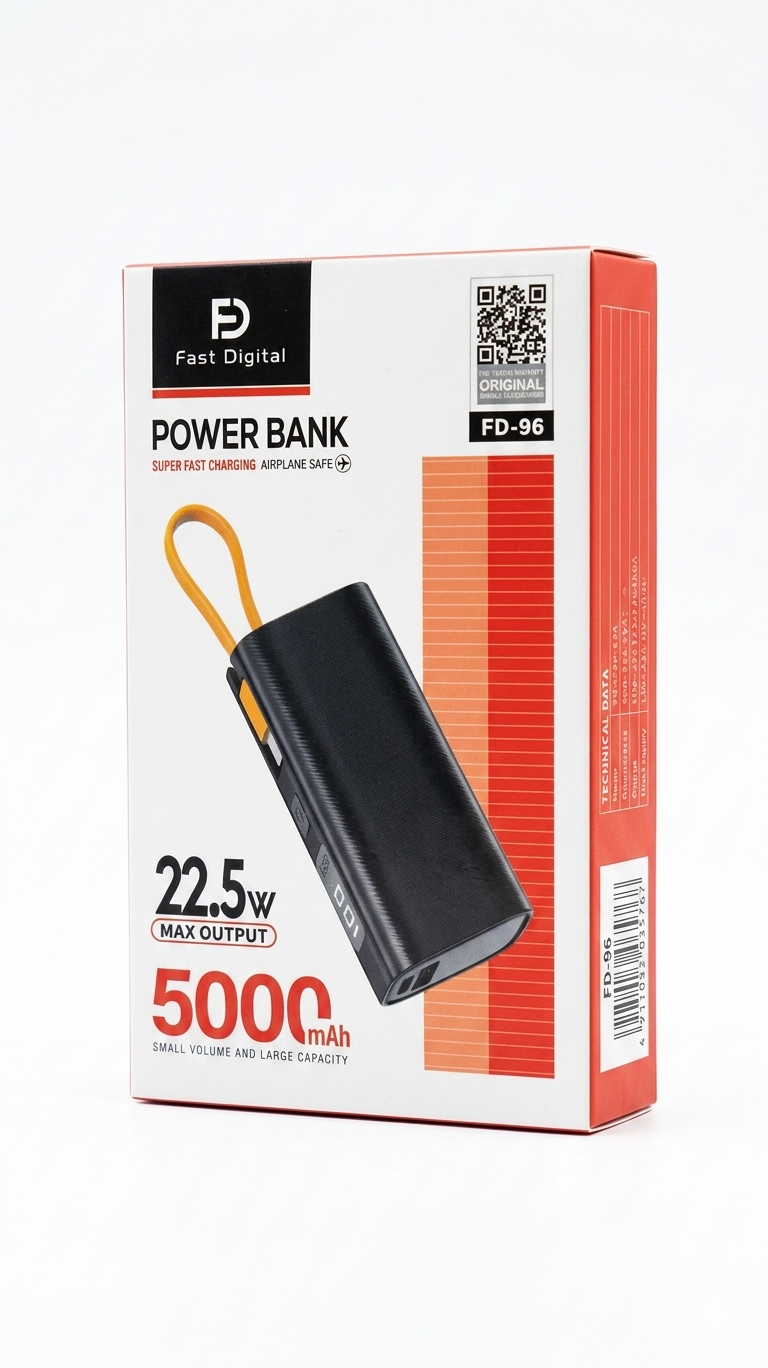 Power Bank FD-96 5000mAh 22.5W avec cable 4 en 1