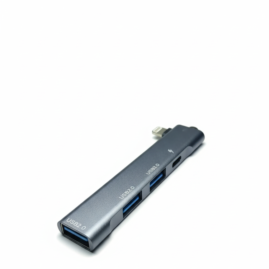 Hub Extendeur Multifonction SX-71 avec Connecteur iOS et Ports USB