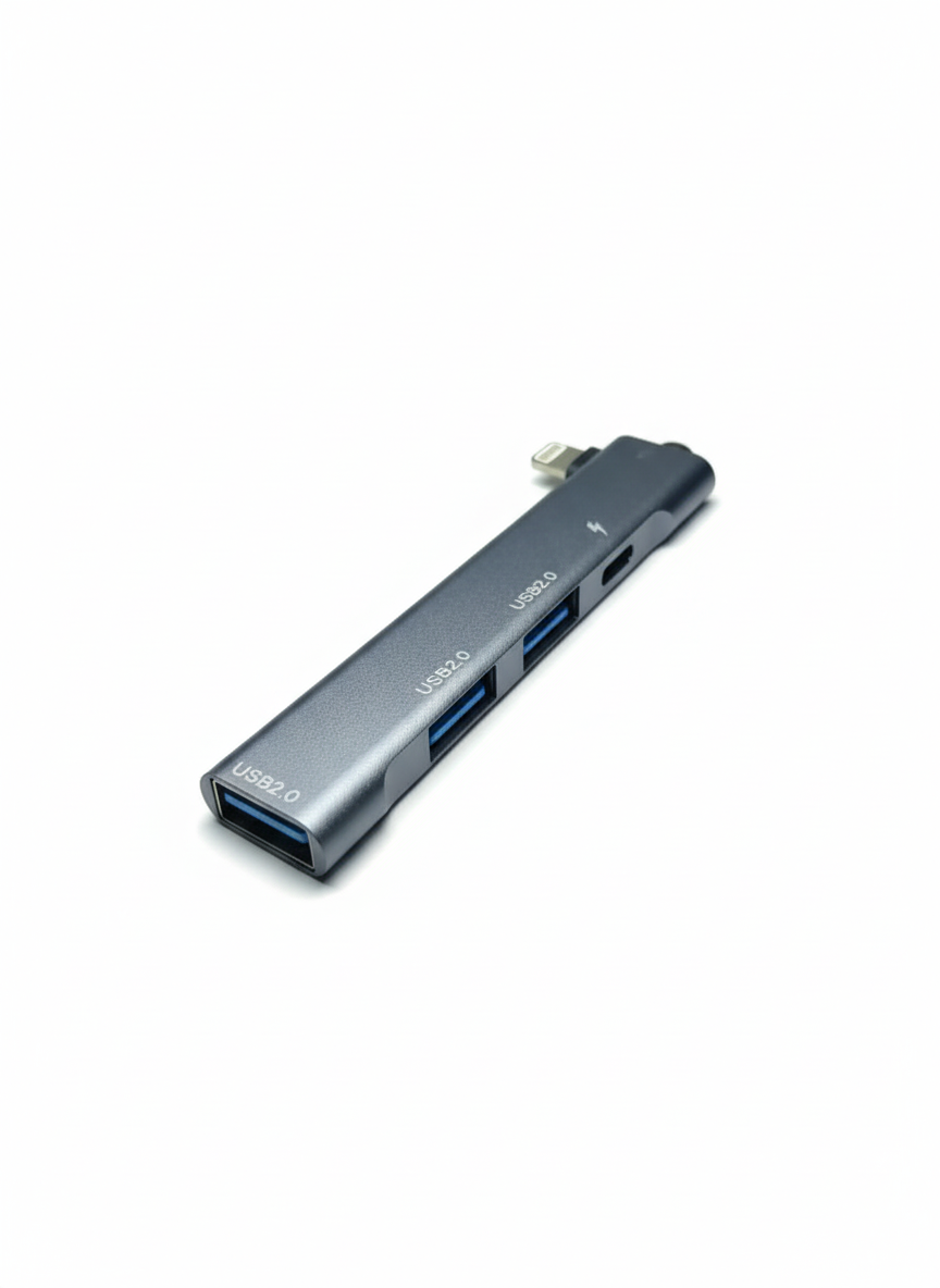 Hub Extendeur Multifonction SX-71 avec Connecteur iOS et Ports USB